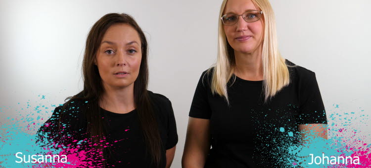 Susanna och Johanna som arbetar med Tobaksfri duo