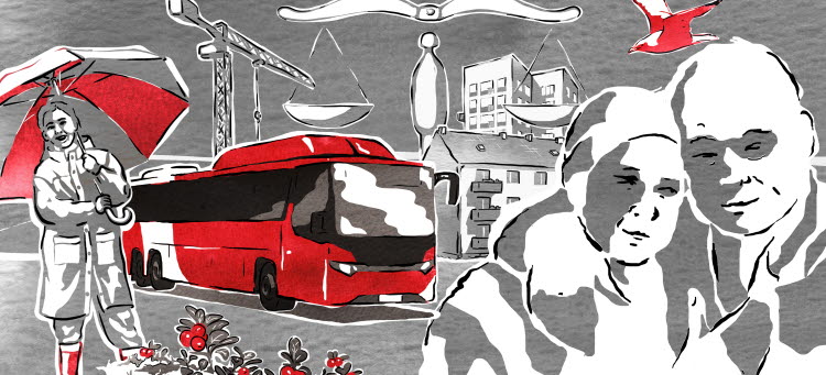 Illustrationer som visar åtta olika faktaområden.